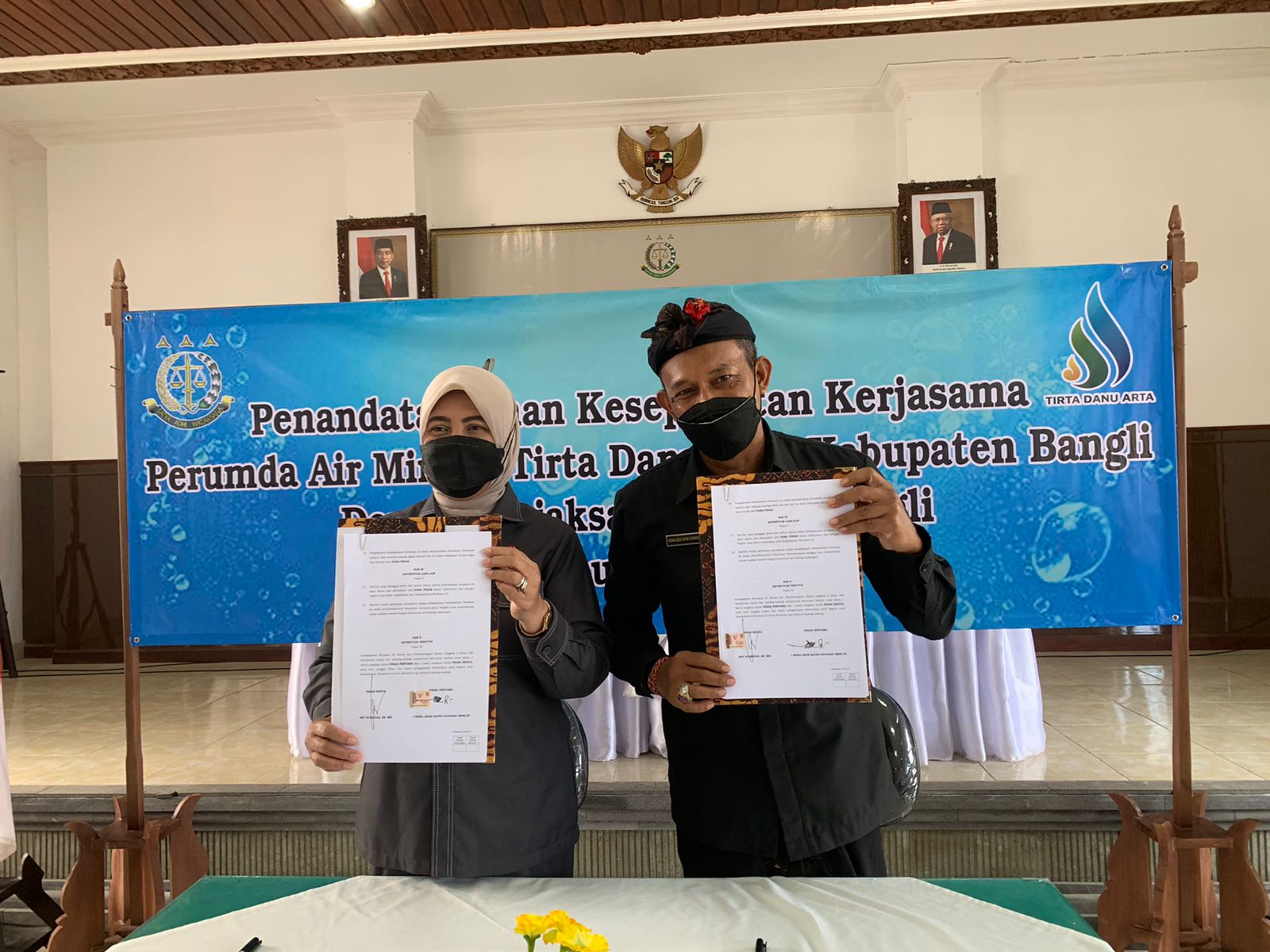 Perumda Air Minum Danu Arta Dan Kejari Bangli Teken MoU SinarTimur Com